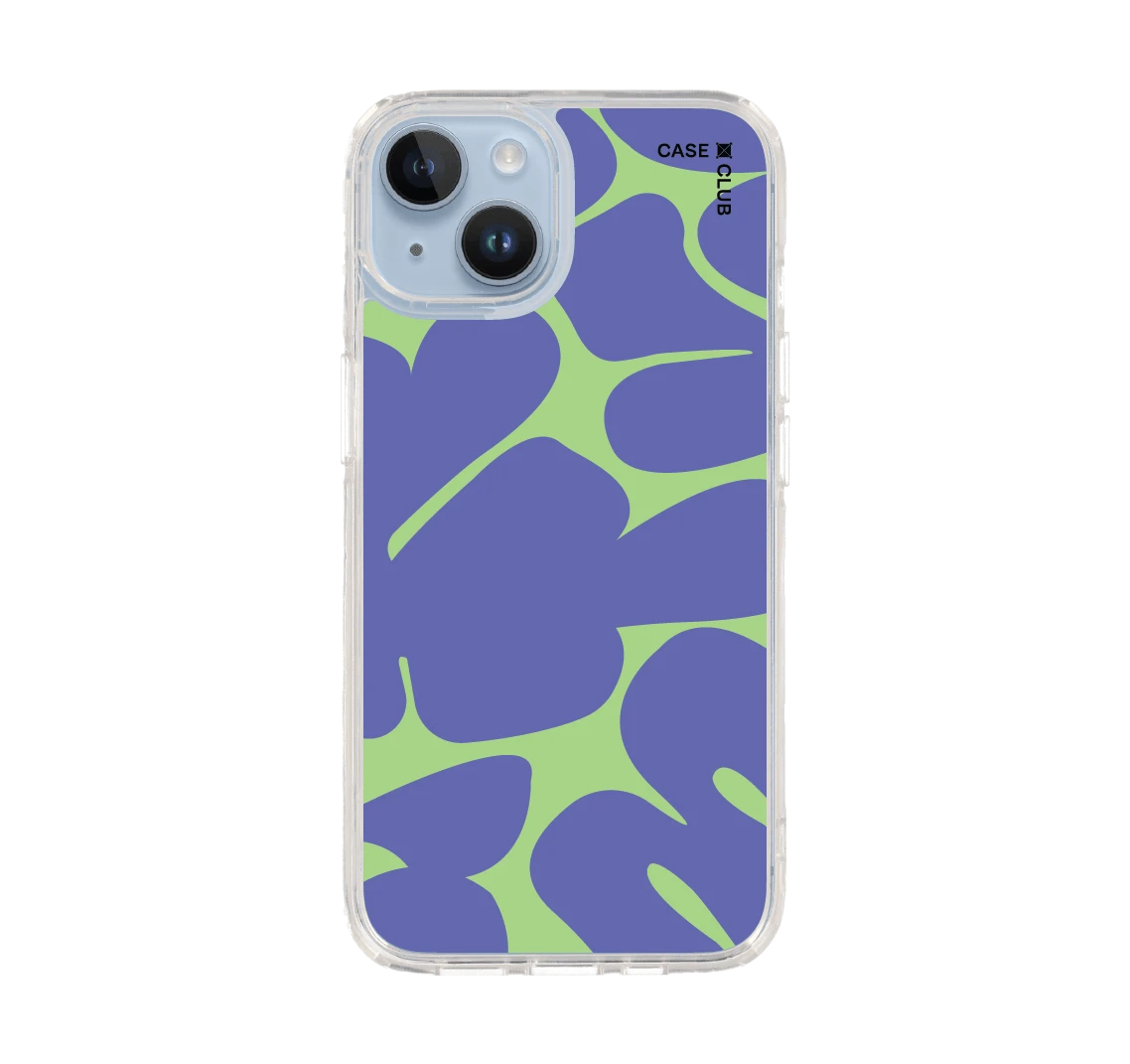 purple & green leaf pattern